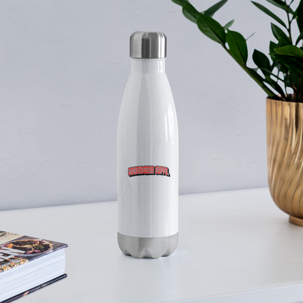 University Collection Stainless Steel Water Bottle - white