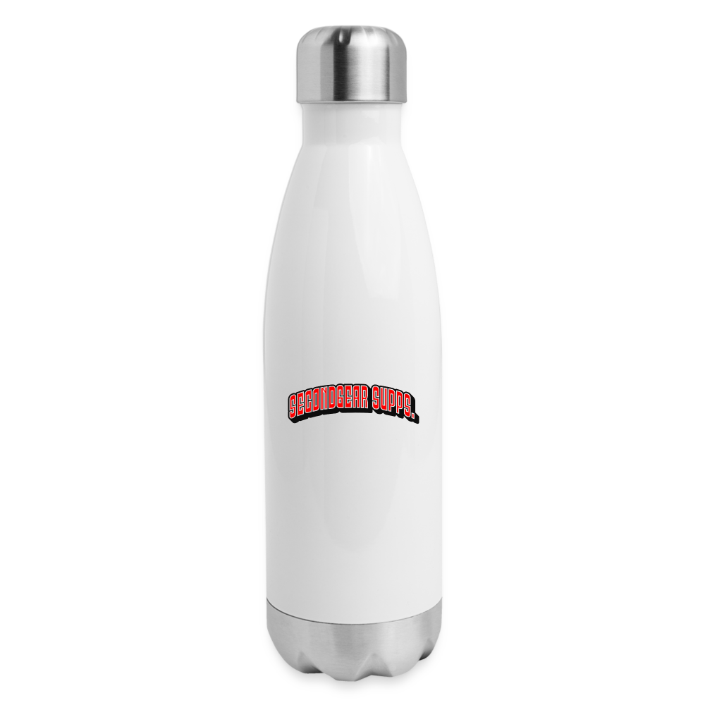 University Collection Stainless Steel Water Bottle - white