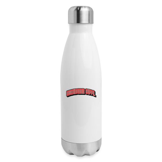 University Collection Stainless Steel Water Bottle - white