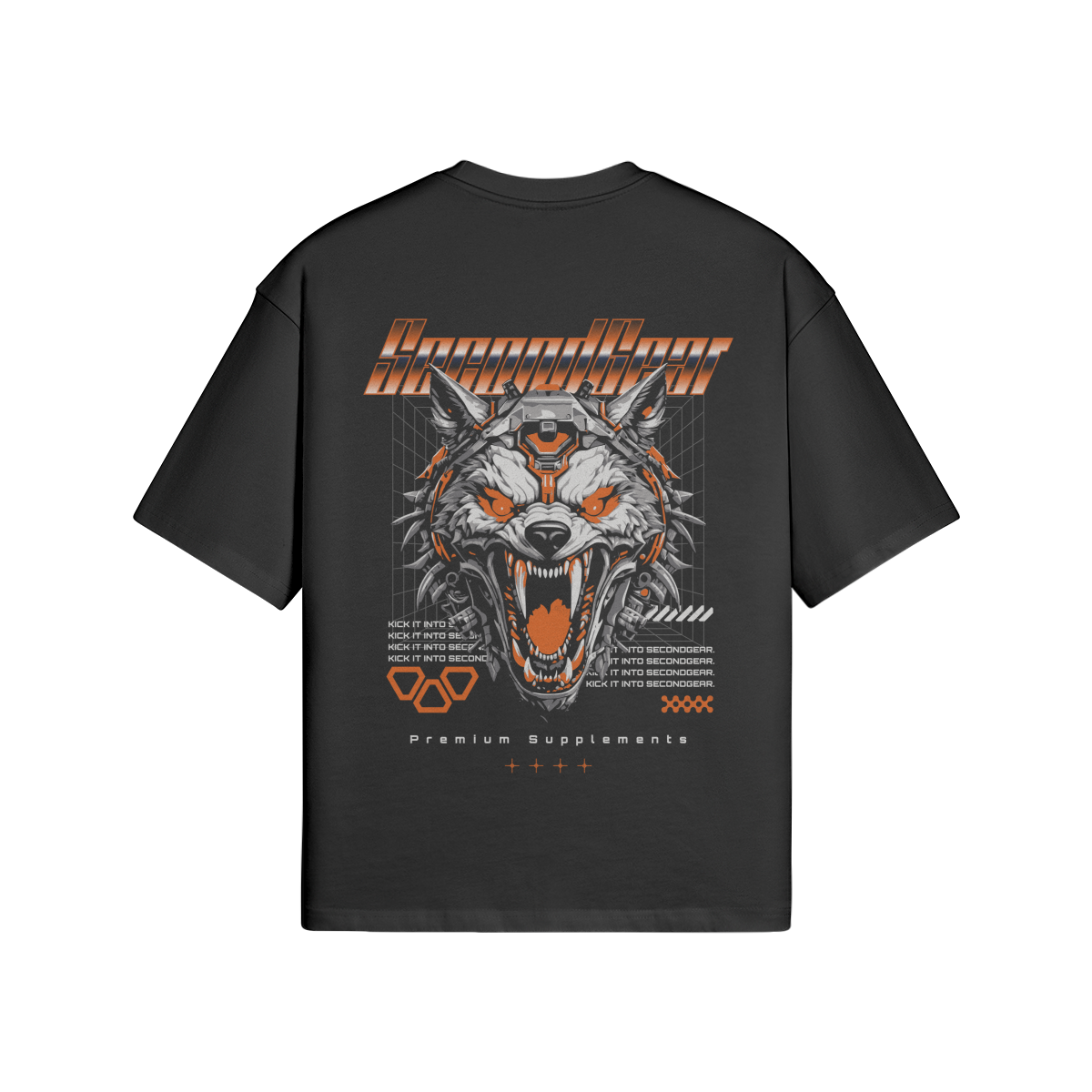 Cyber Wolf Oversized T-Shirt